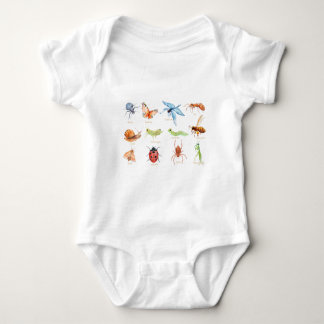 Aquarellinsektenillustration Baby Strampler