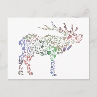 Aquarellirsch Postkarte