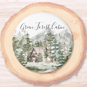 Aquarellkabine im grünen Pinienwald Magnet
