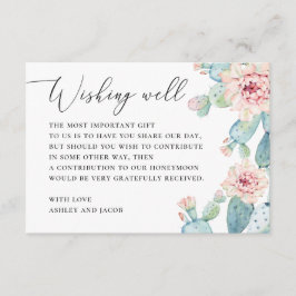 Aquarellkaktus Hochzeit wünschenswert Begleitkarte