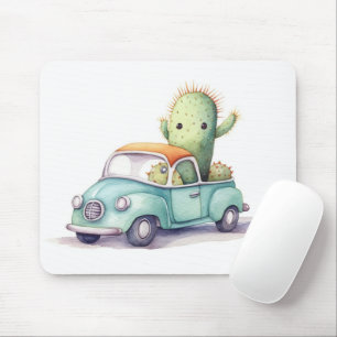 Aquarellkaktus im Lkw Mousepad