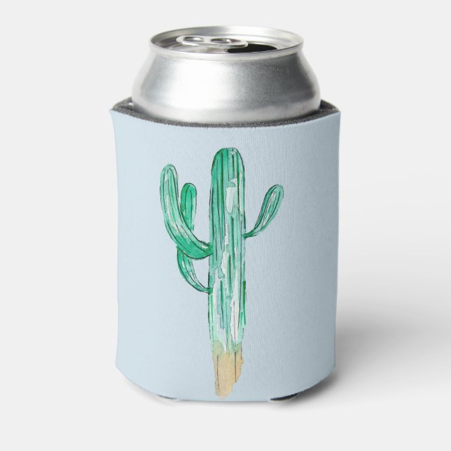 Aquarellkaktus Koozie Dosenkühler (Kanne Rückseite)