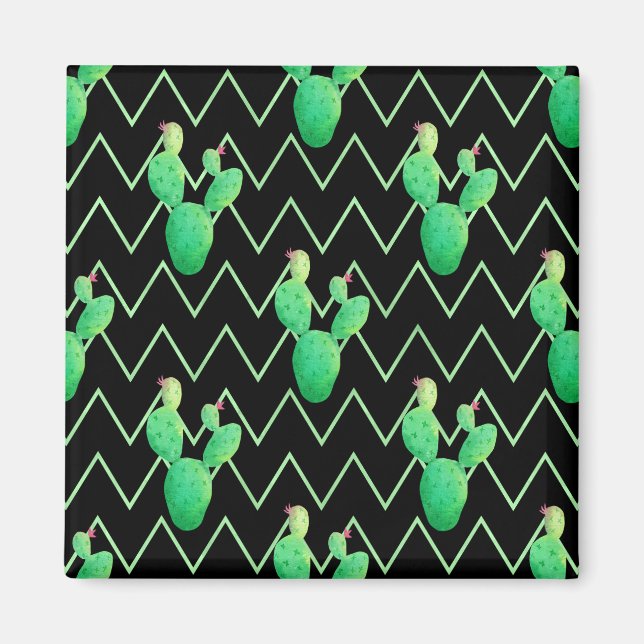 Aquarellkaktus Magnet (Vorne)