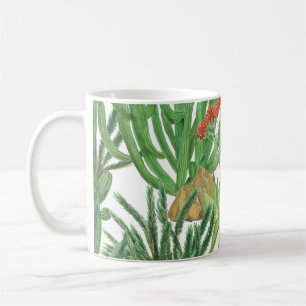 Aquarellkaktus: Nahtlose Mustermalerei Kaffeetasse