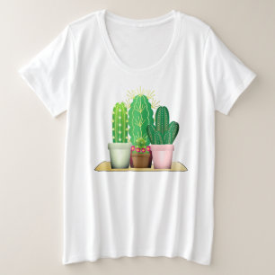 Aquarellkaktus Pflanze / Garten T - Shirt