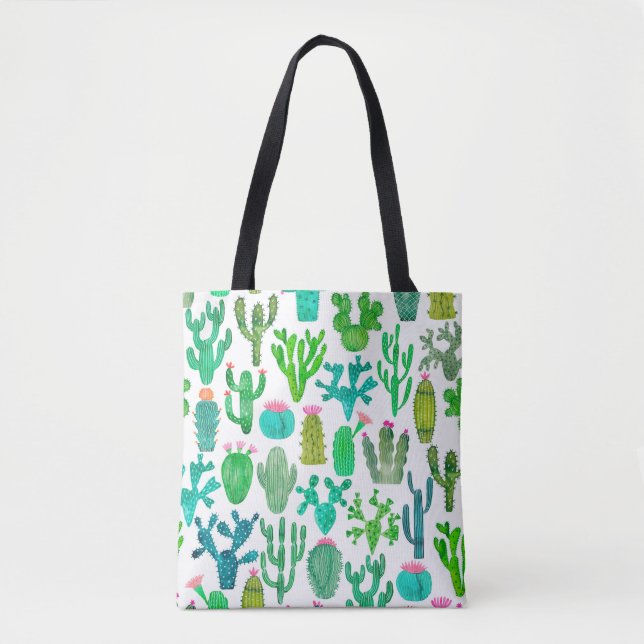 Aquarellkaktus sind nahtlose Muster. Cacti Backgro (Vorderseite)