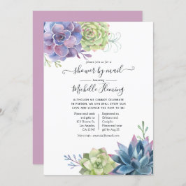 Aquarellkaktus Succulents Kinderdusche per Mail Einladung