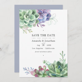 Aquarellkaktus Sukkulente Pflanze Hochzeitsstich F Save The Date