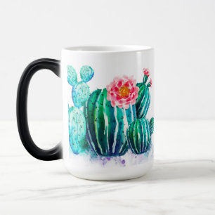Aquarellkaktus Verwandlungstasse