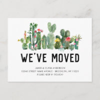 Aquarellkaktus Wir haben neue Zuhause Niedliche Be