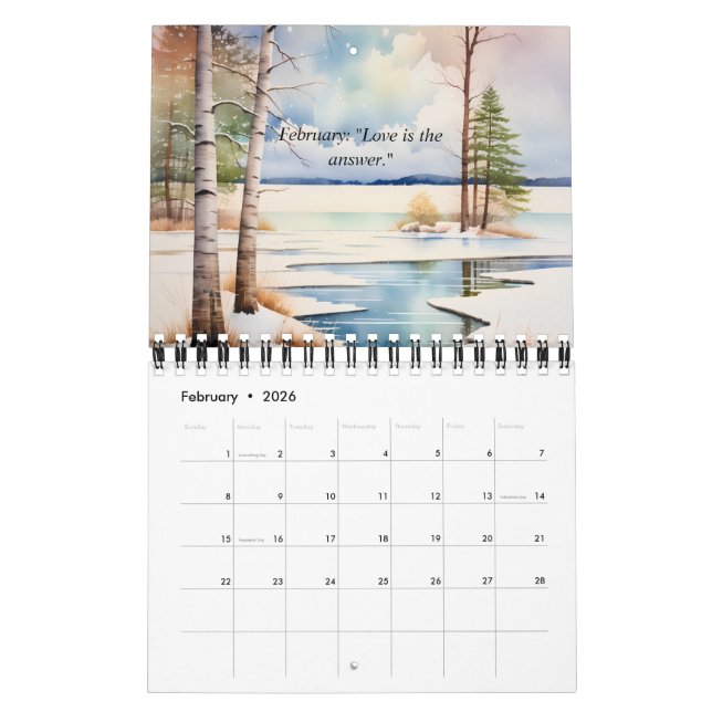 Aquarellkalender 2024 kalender (Feb 2026)