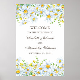 Aquarellkamille Blumenhochzeit Poster