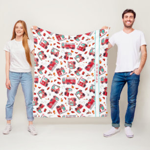 Aquarellkarren Kids Personalisiert Fleecedecke