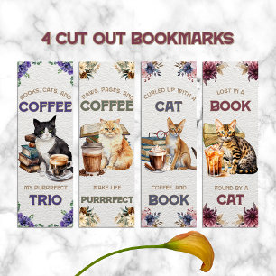 Aquarellkartbücher und Lesezeichen für Kaffee