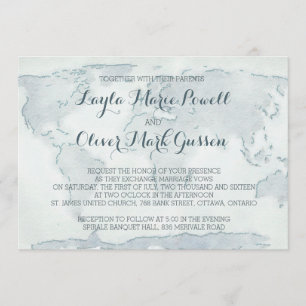 Aquarellkarten-Hochzeitseinladung Einladung