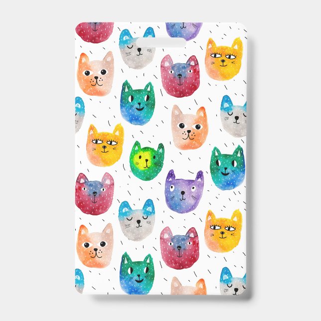 Aquarellkatzen und Freunde Ausweis (Vorderseite)