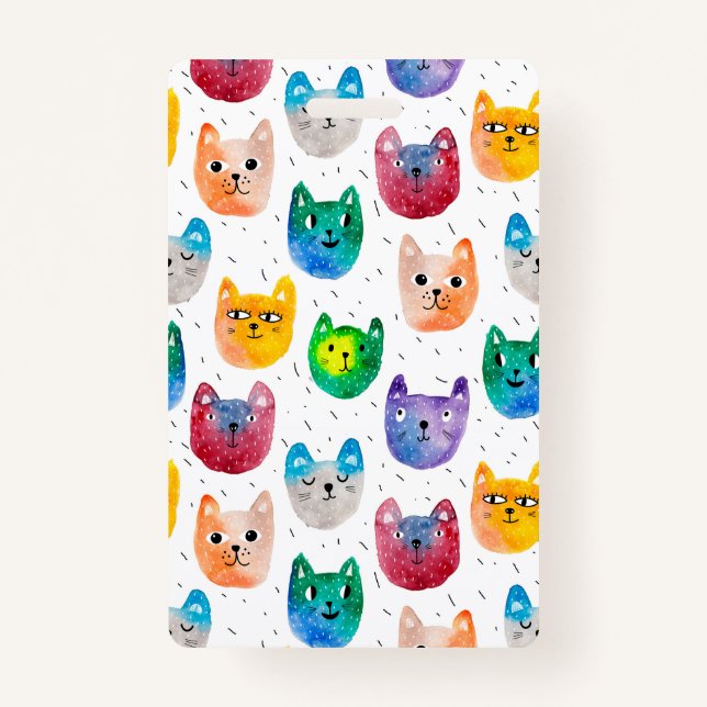 Aquarellkatzen und Freunde Ausweis (Vorderseite)