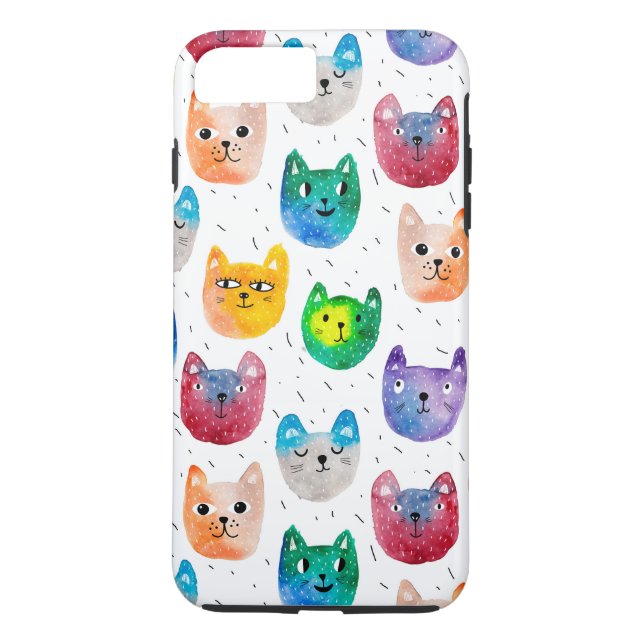 Aquarellkatzen und Freunde Case-Mate iPhone Hülle (Rückseite)