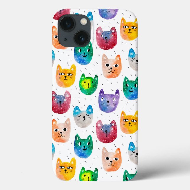 Aquarellkatzen und Freunde Case-Mate iPhone Hülle (Rückseite)
