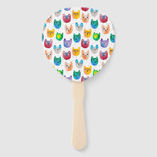 Aquarellkatzen und Freunde Fächer