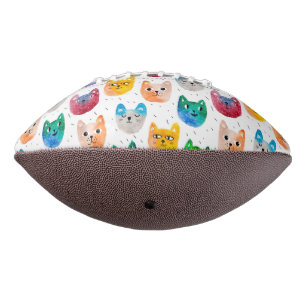 Aquarellkatzen und Freunde Football