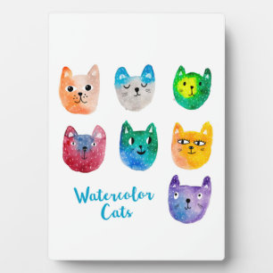 Aquarellkatzen und Freunde Fotoplatte