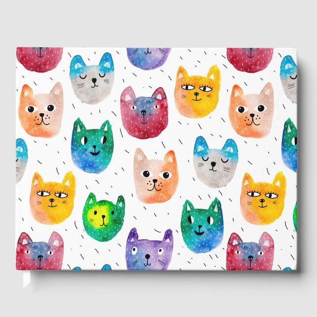 Aquarellkatzen und Freunde Gästebuch (Vorderseite)