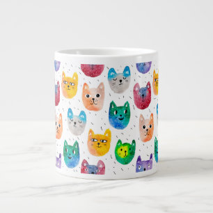 Aquarellkatzen und Freunde Jumbo-Tasse