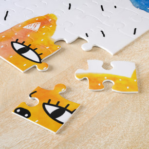 Aquarellkatzen und Freunde Puzzle