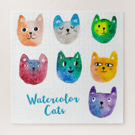 Aquarellkatzen und Freunde Puzzle