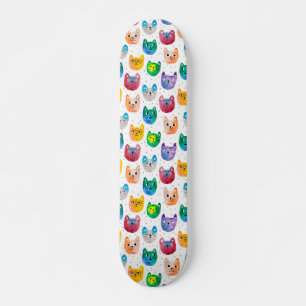 Aquarellkatzen und Freunde Skateboard