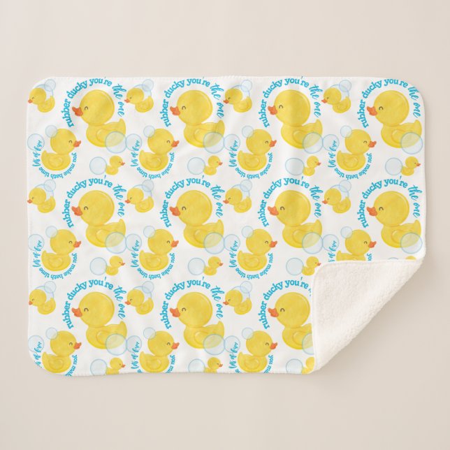 Aquarellkautschuk Ducky Du bist das Eine Sherpadecke (Vorderseite (Horizontal))