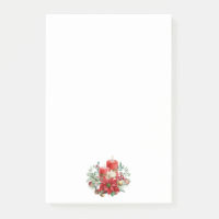 Aquarellkerzen und Poinsettia Weihnachten