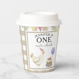 Aquarellkick 1. Geburtstag Pappbecher