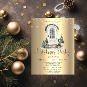 Aquarellkiefer,Weihnachtsvorweihnachtsfest an der  Einladung