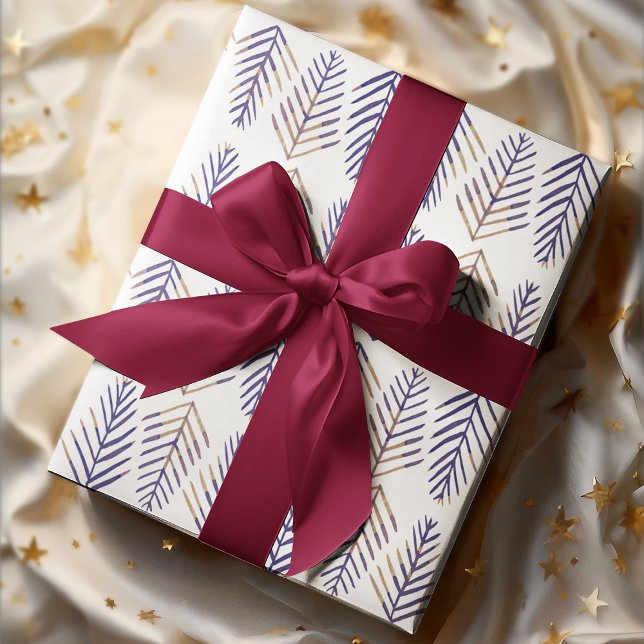 Aquarellkiefern - lila geschenkpapier set (Von Creator hochgeladen)