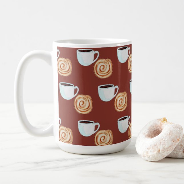 Aquarellkinnamon-Buckaffe Kaffeetasse (Mit Donut)