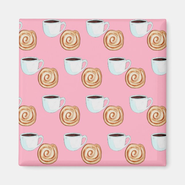 Aquarellkinnamon-Buckaffe Magnet (Vorne)