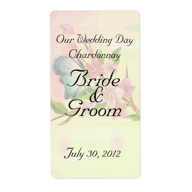 Aquarellkirsche Blüten Schmetterlinge (Vorne)