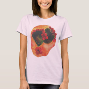 Aquarellkirsche und Grüne Kakteen T-Shirt