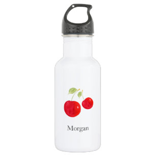 Aquarellkirschen Edelstahlflasche