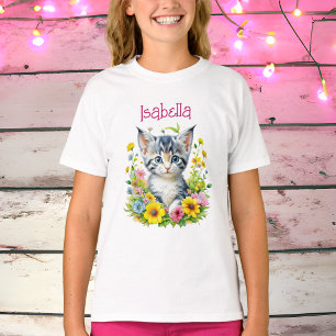 Aquarellkite Blume Personalisiert T-Shirt