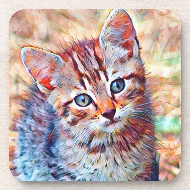 Aquarellkitt Getränkeuntersetzer (Vorderseite)