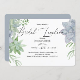 Aquarellkkulente Bridal Luncheon Einladung