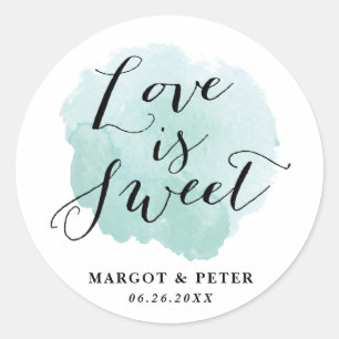 Aquarellkleber Runder Aufkleber