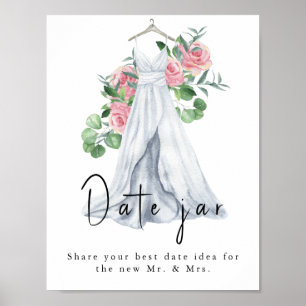 Aquarellkleid mit Blume - datierende Nachttipps Poster