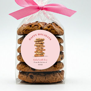 Aquarellkokolade Chip Cookie Runder Aufkleber