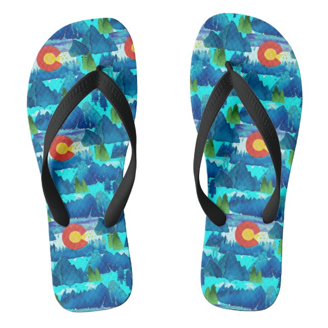 Aquarellkolorado Flip Flops (Fußbett)