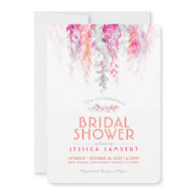 Aquarellkoralle Rosa Salbei Grünes Brautparty