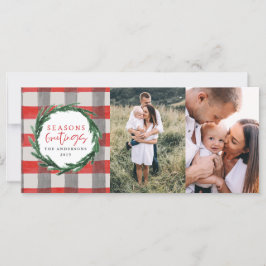 Aquarellkranz + Streifen Weihnachtsfeiertag Foto